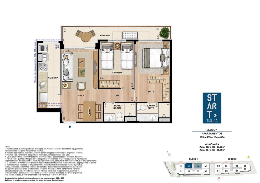 PLANTA TIPO | BLOCO 01, COLUNA 03 | Start Tijuca – Tijuca - Rio de Janeiro - Rio de Janeiro PLANTA TIPO | BLOCO 01, COLUNA 03 | Start Tijuca – Apartamento na Tijuca - Rio de Janeiro - Rio de Janeiro